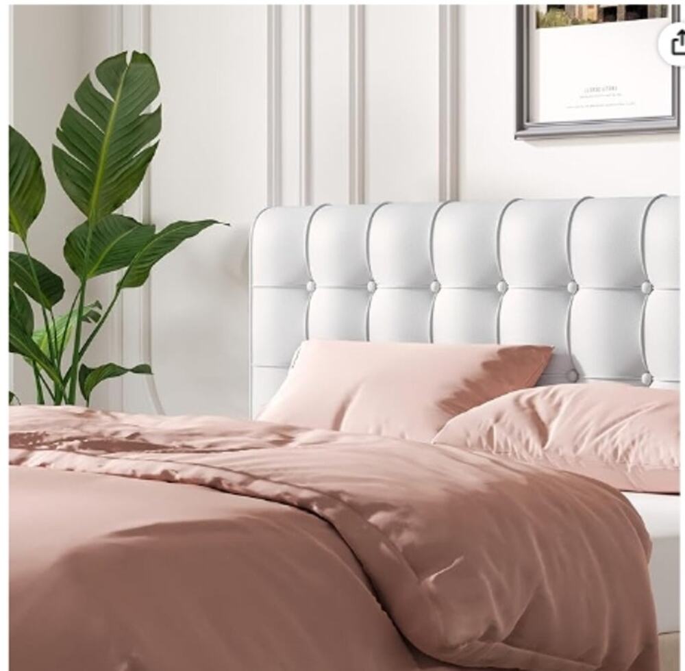Twin No-Drill Headboard 39x24 Memory Foam Wedge Gray Washable Dorm Bed Backrest